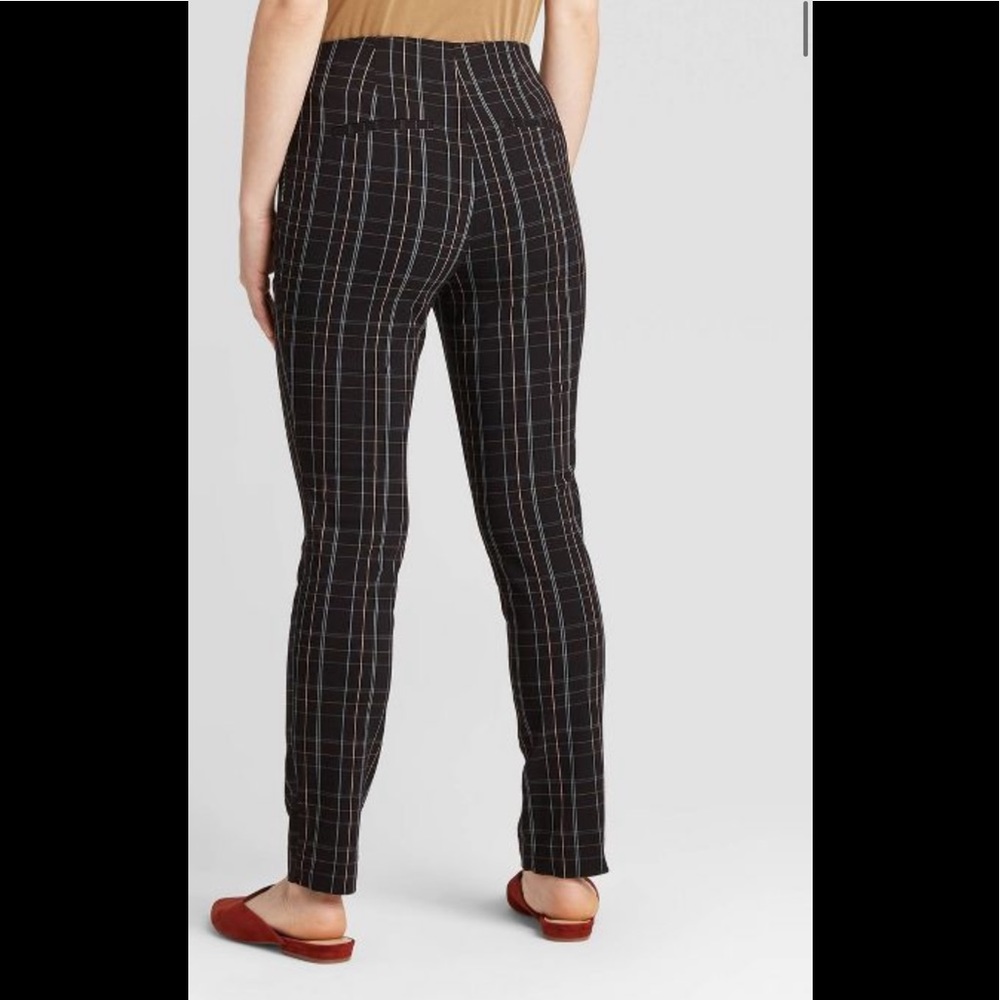 Skinny ankle Stretch Plaid pants 🖤